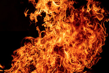 Fire flame texture. Burning material backdrop. Burn effect pattern. Blaze and torch wallpaper. Heat...