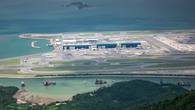 Airport and runways, terminals, aircrafts and airplanes, takeoff and landing.
