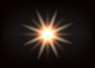 Bright flash effect on dark background