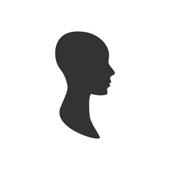 Anonymous profile avatar of a side view female face.
