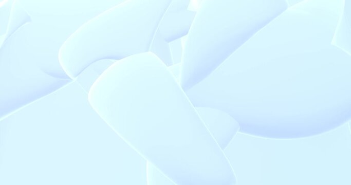 Intertwining abstract white shapes background. Chaotic 3d render stripes and geometric waves in random plexuses. Futuristic water lines curling and bursting in rhythmic digital dance