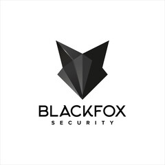 Obraz premium fox, black fox, security logo design