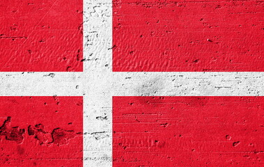 Country flag painted on the wall