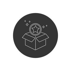 Loyalty program line icon. Bonus points. Discount box symbol. Loyalty program icon. Vector