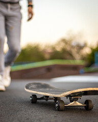 Fototapeta na wymiar photo session on a skateboard