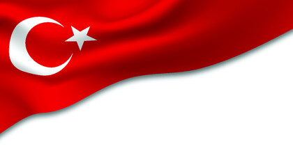 Flag of Turki background.