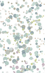 Different size and color bubbles Colorful isolated vector illustration Vertical abstract background