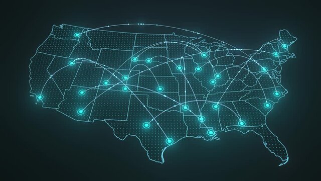 USA map connections