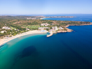 Fototapeta premium Aerial view of The Driver Beach near resort of Dyuni, Bulgaria