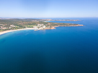 Naklejka na ściany i meble Aerial view of The Driver Beach near resort of Dyuni, Bulgaria