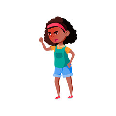 mad african girl screaming at dog pet at home cartoon vector. mad african girl screaming at dog pet at home character. isolated flat cartoon illustration