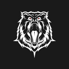 Angry Bear Mascot Vector Logo Design