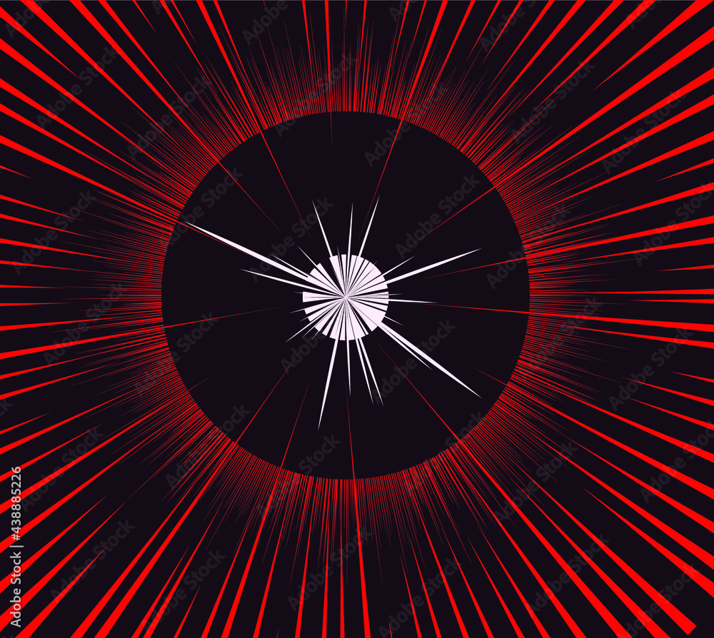 Poster abstract comic book background with speed lines, explosion or motion effect.