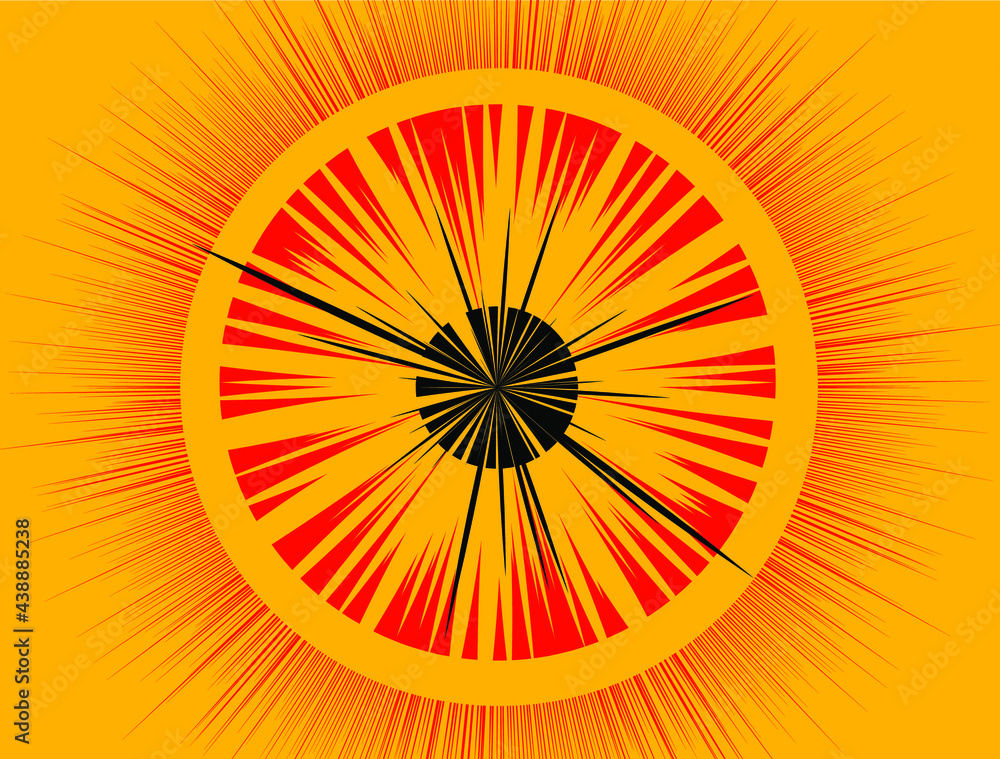 Poster abstract comic book background with speed lines, explosion or motion effect.