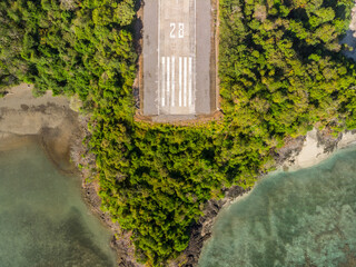 aerial views at islas secas, panama