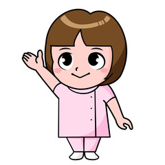 看護士　介護士　病院　病気　治療　イラスト素材