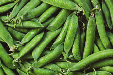 Green pea background Summer Vegan
