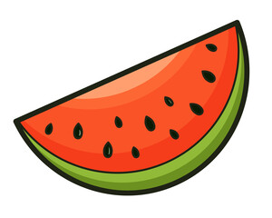 Watermelon Icon in trendy flat style isolated on white background. Summer symbol for your web site design, logo, app, UI. Vector illustration, EPS10.