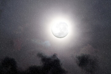 Naklejka na ściany i meble Plenilunio. Emisfero lunare interamente visibile dalla Terra