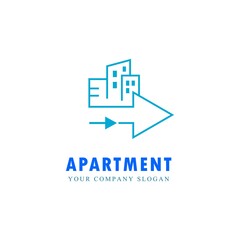 Modern design residential apartment emblem, hotel logo design for lodging business