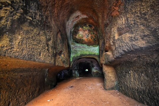 Byera, St. Vincent and the Grenadines-January 4, 2020: The Black Point Tunnel.