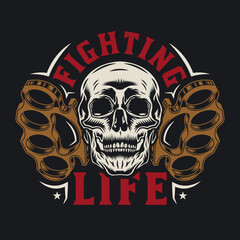 brass knuckles real fight artwork