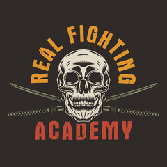 Fototapeta premium MMA fight club mixed martial arts emblem