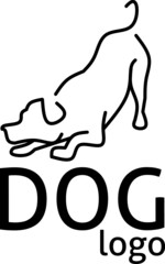 simple line dog logo