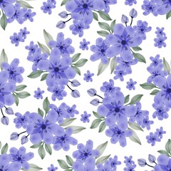 seamless pattern of purple flower bouquet for textile design