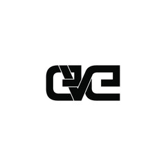 Obraz premium eve letter original monogram logo design
