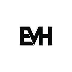 evh letter original monogram logo design