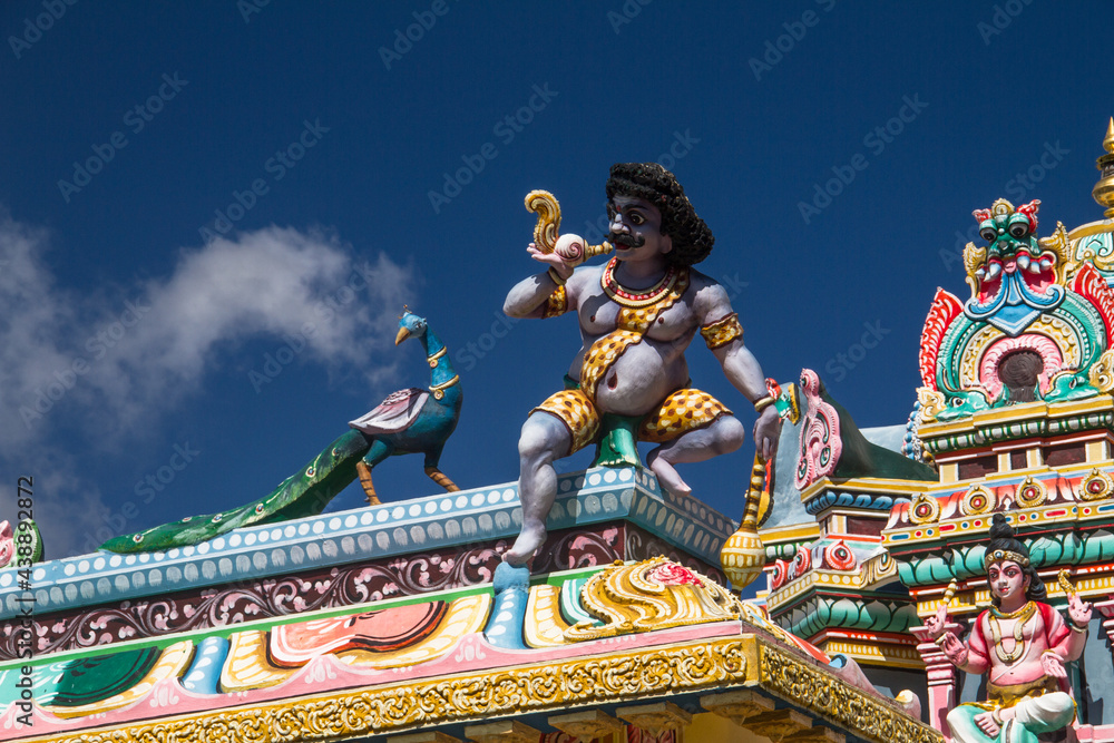 Wall mural temple in mauritius island