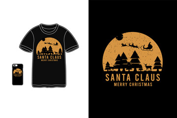 Santa claus,t-shirt merchandise siluet mockup typography