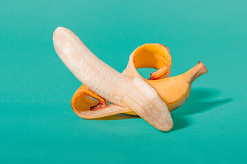 Ripped Sexy banana laying on one side