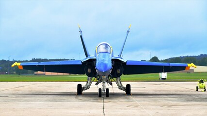 Fototapeta premium Blue FA-18 Hornet 