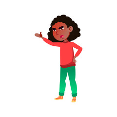 mad african girl teenager shouting at father in house cartoon vector. mad african girl teenager shouting at father in house character. isolated flat cartoon illustration