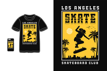 skate, t shirt design silhouette urban style