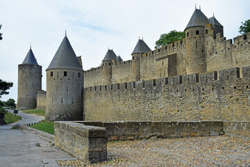 Carcassonne, les remparts de la cité médiévale.