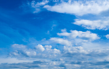 White cloud​ and​ beautiful​ blue sky .Air clouds in the blue sky. Blue backdrop in the air