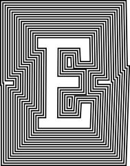 Letter E  Line Logo Icon Design