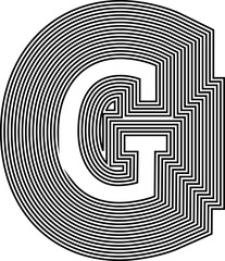Letter G  Line Logo Icon Design