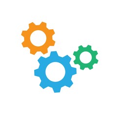 gear icon on white background