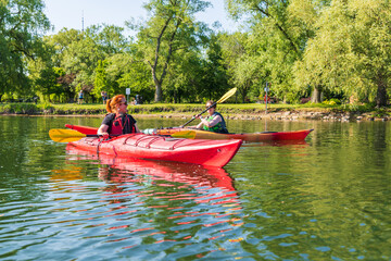 Sea Kayaking on the Toronto Islands on a sunny June afternoon