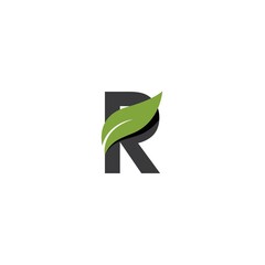 Initial letter with leaf