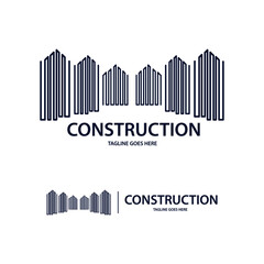 Fototapeta premium Abstract construction logo design template. Real estate logo vector. Building logos.