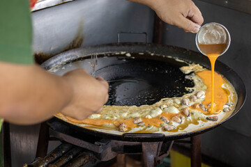 cooking meat on the grill