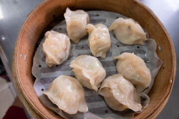 Chinese steamed jiaozi
