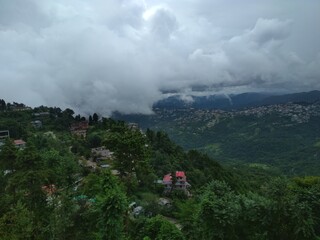 clouds over the mountains