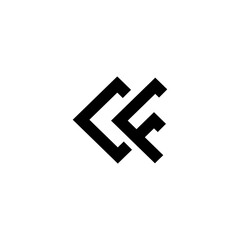 letter cf logo design vector