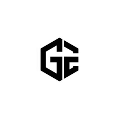 letter ge logo design vector